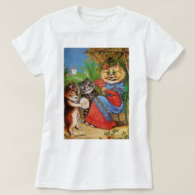 Kittens & Lady, Louis Wain T-Shirt (Design vorne)
