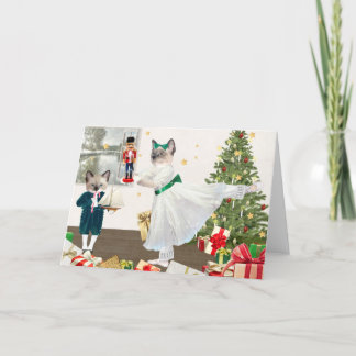 Kittens Nutcracker Grußkarte Karte