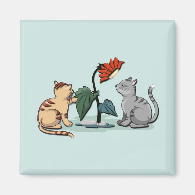 Kittens Summer Delight Seafoam Green Magnet (Vorne)