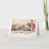 Kittens und Santa Cat, Louis Wain Card