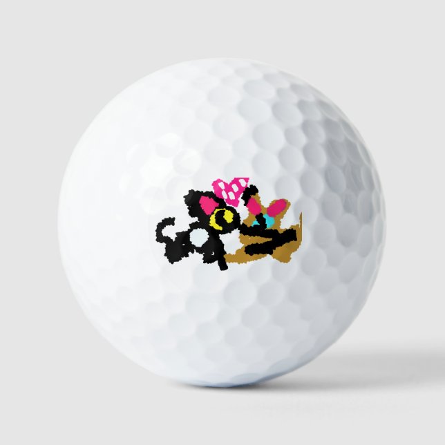 Kittens Valentine Golfball (Vorderseite)