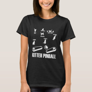 Kittey Pinball Machine Game Arcade T-Shirt