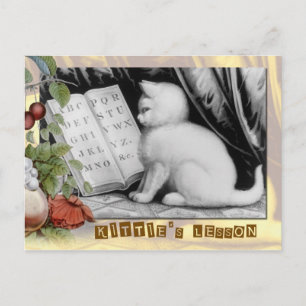 Kittie's ABC-Lektion Postkarte