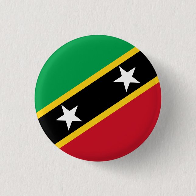 Kittitian / Nevisian Flag, Saint Kitts und Nevis Button (Vorderseite)