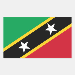 Kittitian / Nevisian Flag, Saint Kitts und Nevis Rechteckiger Aufkleber