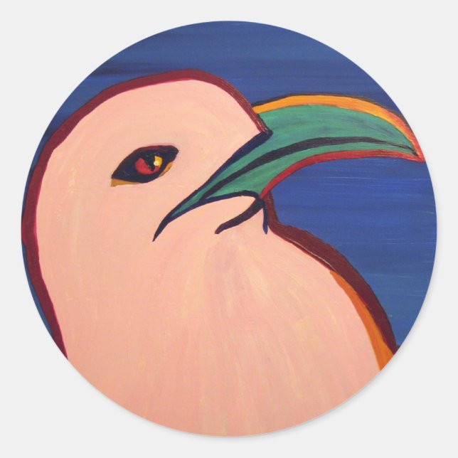 Kittiwakeaufkleber Runder Aufkleber (Vorderseite)