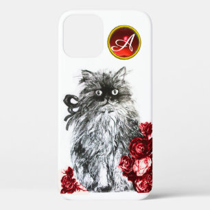 KITTKATZE, KÜCHE MIT ROTE ROSEN GEM MONOGRAM, weiß Case-Mate iPhone Hülle