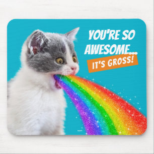 Kitts Spits Up Rainbow Mousepad