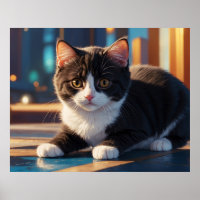 *~* Kitty 5:4 Feline Kitten Cat Black Tuxedo