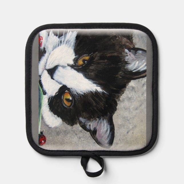 Kitty and ladybuds Oven Mitts & Pot Holders Topflappen (Vorderseite)