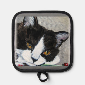 Kitty and ladybuts Oven Mitts & Pot Holders Topflappen