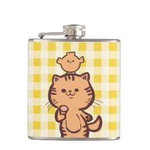 Kitty and Little Chicken Flachmann