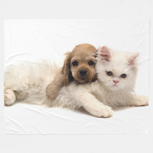 Kitty and Pup Fleecedecke (Vorderseite (Horizontal))