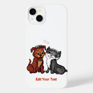 Kitty and Puppy , bearbeiten Sie Ihren Text Case-Mate iPhone 14 Plus Hülle
