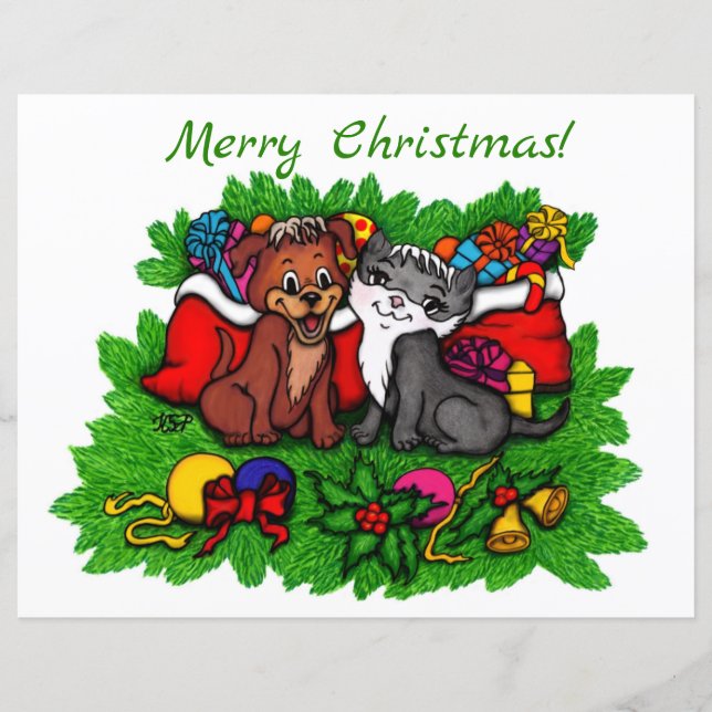 Kitty and Puppy , Happy XMas (Vorderseite)