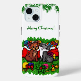Kitty and Puppy , Happy XMas Case-Mate iPhone Hülle