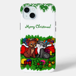 Kitty and Puppy , Happy XMas Case-Mate iPhone Hülle