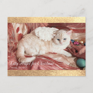 Kitty Angel zu Weihnachten Ankündigungspostkarte