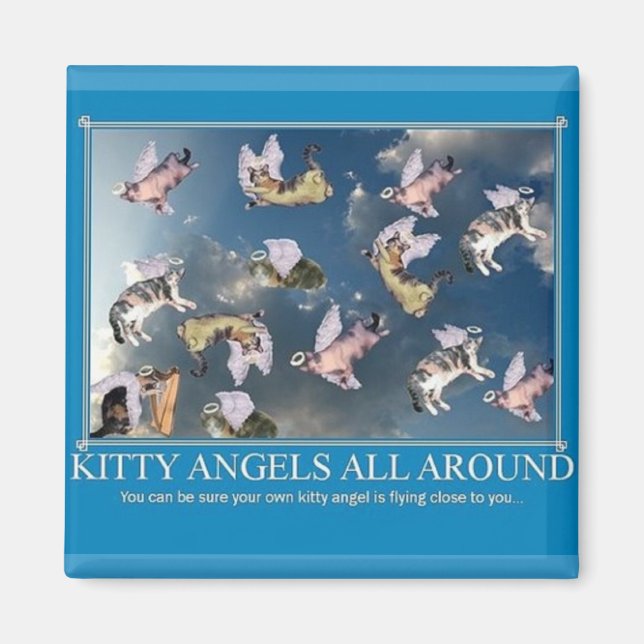 Kitty Angels überall Magnet (Vorne)