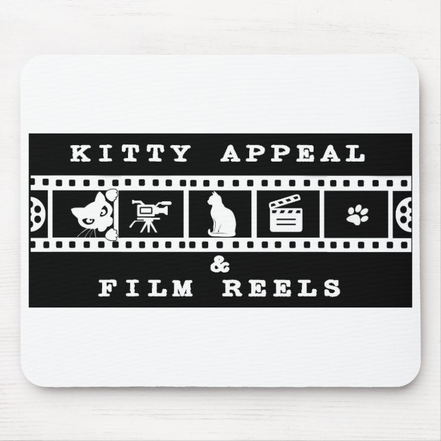 Kitty Appeal & Film Reels Computermauspad Mousepad (Vorne)