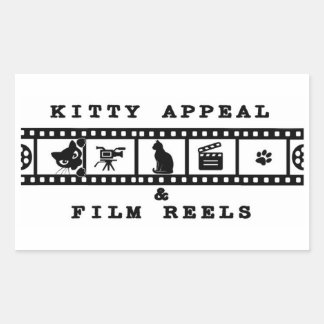 Kitty Appeal & Film Reels Weißer Aufkleber