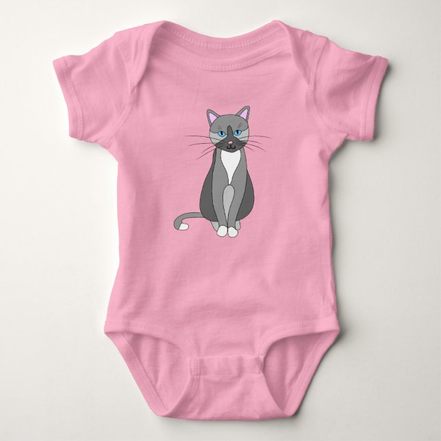 Kitty Baby Strampler (Vorderseite)
