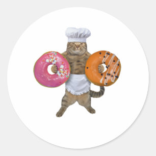 Kitty Baker flehte seine Donuts Runder Aufkleber