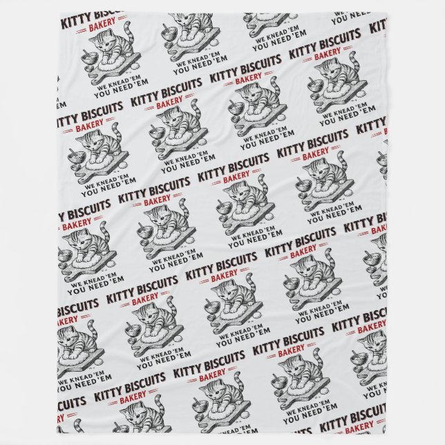 Kitty Biscuits Bäckerei Fleecedecke (Vorderseite)