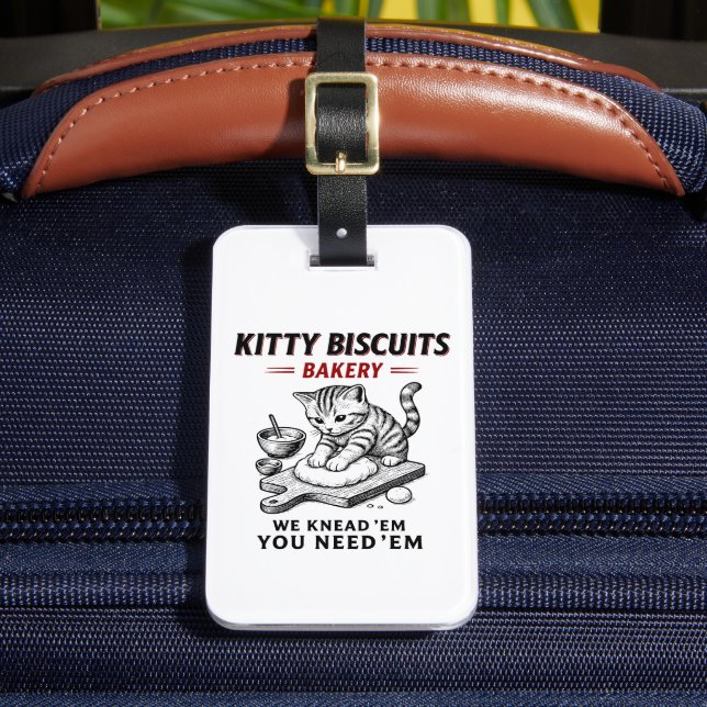 Kitty Biscuits Bäckerei Gepäckanhänger (Vorderseite Insitu 2)