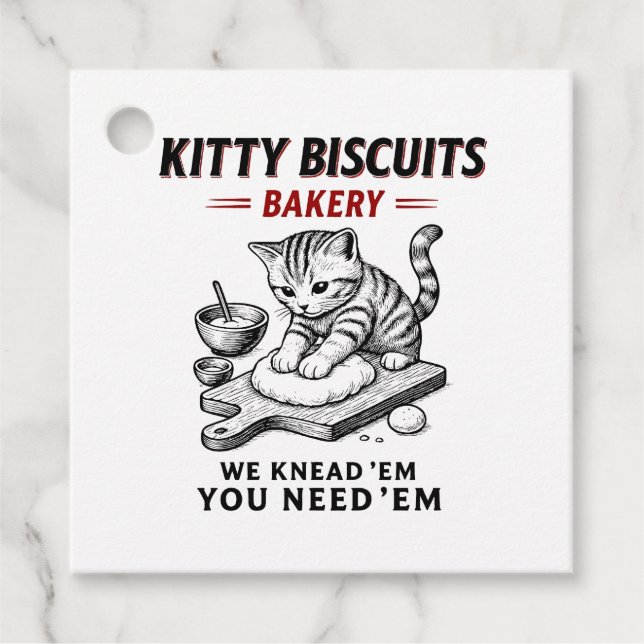 Kitty Biscuits Bäckerei Geschenkanhänger (Vorderseite)