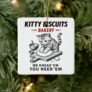 Kitty Biscuits Bäckerei Keramikornament