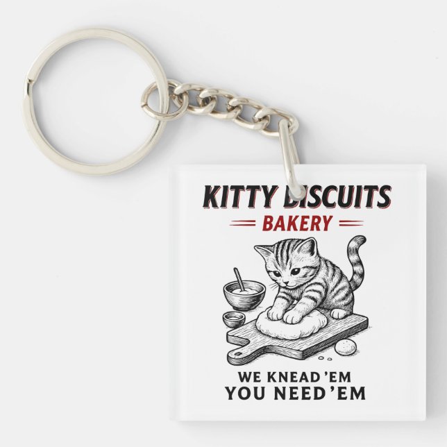 Kitty Biscuits Bäckerei Schlüsselanhänger (Vorderseite)