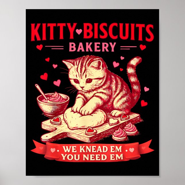 Kitty Biscuits Bäckerei Wir kneten sie, Sie brauch Poster (Vorne)