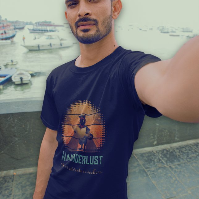 Kitty Buccaneers Sunset Quest T-Shirt (A man is wearing a Kitty Buccaneer's Sunset Quest T-shirt.)