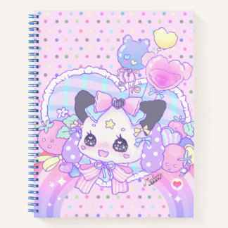 Kitty bunny - faikei, kawaii niedlich, pastellrosa notizbuch