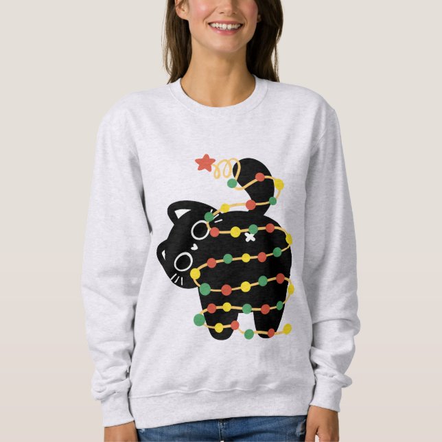 kitty butt funny cat lover kitten catmas  sweatshirt (Vorderseite)
