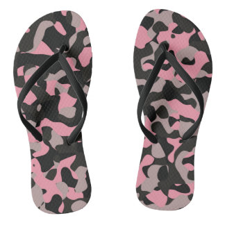 Kitty Camouflage Flip Flops