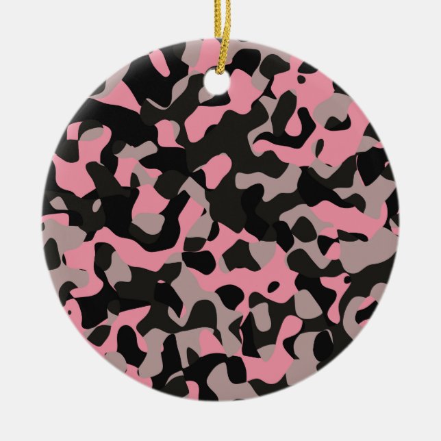 Kitty Camouflage Keramik Ornament (Vorne)
