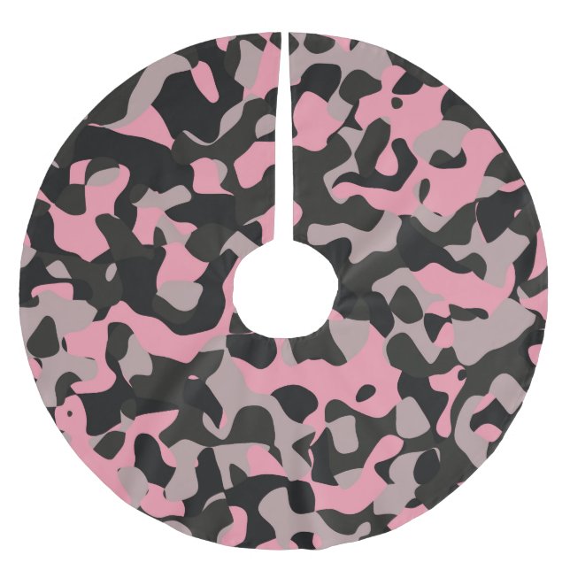 Kitty Camouflage Polyester Weihnachtsbaumdecke (Vorderseite)