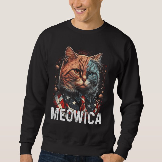 Kitty Cat 4th Of July Meowica USA Patriotic Indepe Sweatshirt (Vorderseite)