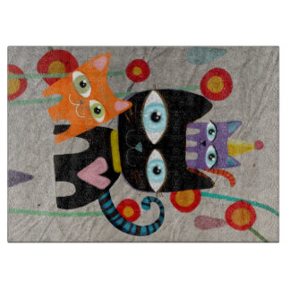 KITTY CAT BABYCAT - Rupydetequila Art Schneidebrett