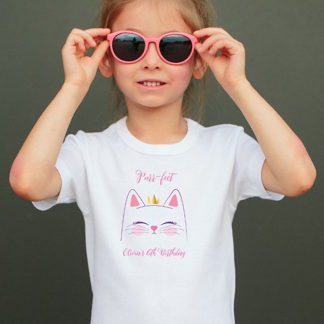 Kitty Cat Birthday Party Kleinkind T-shirt (Von Creator hochgeladen)
