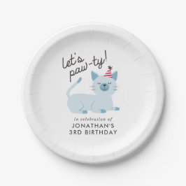 Kitty Cat Birthday Party | Let's Pawty Blue Pappteller