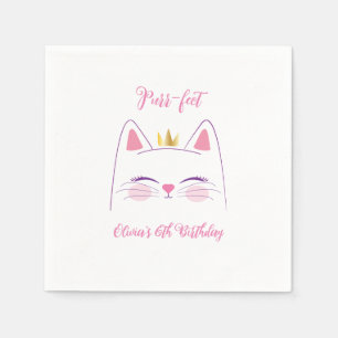 Kitty Cat Birthday Party Serviette