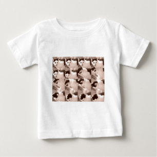 Kitty Cat/Black & White Foto Baby T-shirt