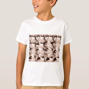 Kitty Cat/Black & White Foto T-Shirt