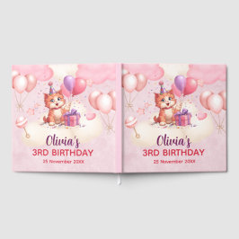 Kitty Cat Celebration Birthday Guest Book Gästebuch