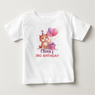 Kitty Cat Celebration Geburtstag Baby T-shirt