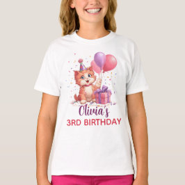 Kitty Cat Celebration Geburtstag T-Shirt