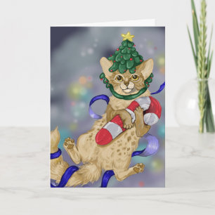 Kitty Cat Christmas Card Feiertagskarte